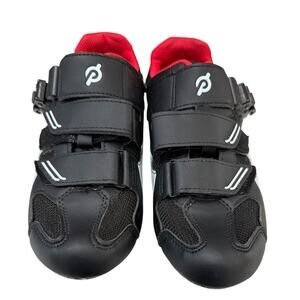 Peloton Cycling Shoes Black/Red Size 39 w/ Look Delta Cleats